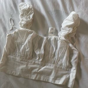 Abercrombie Bubble Poplin Top size M